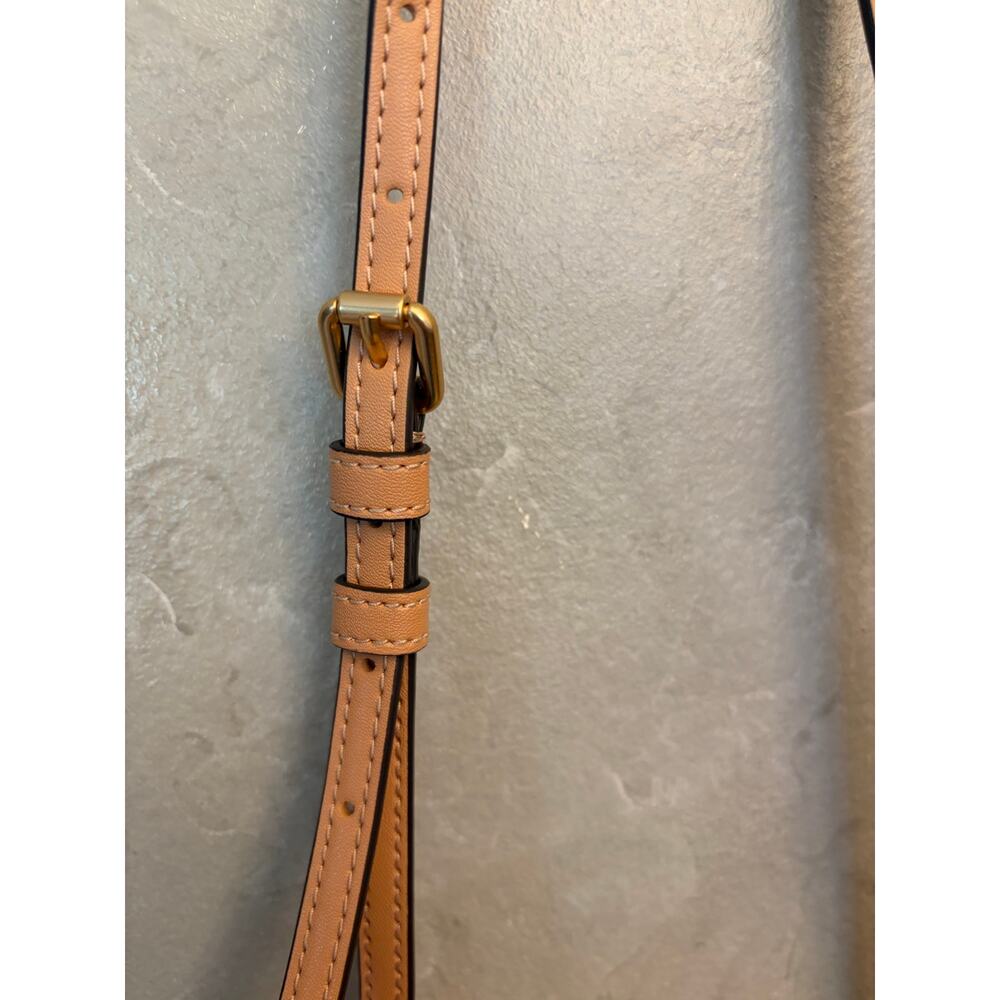 Tory Burch Ella Mini Plaid Top Handle Crossbody Tote Bag Multicolor Leather Trim - Picture 8 of 16